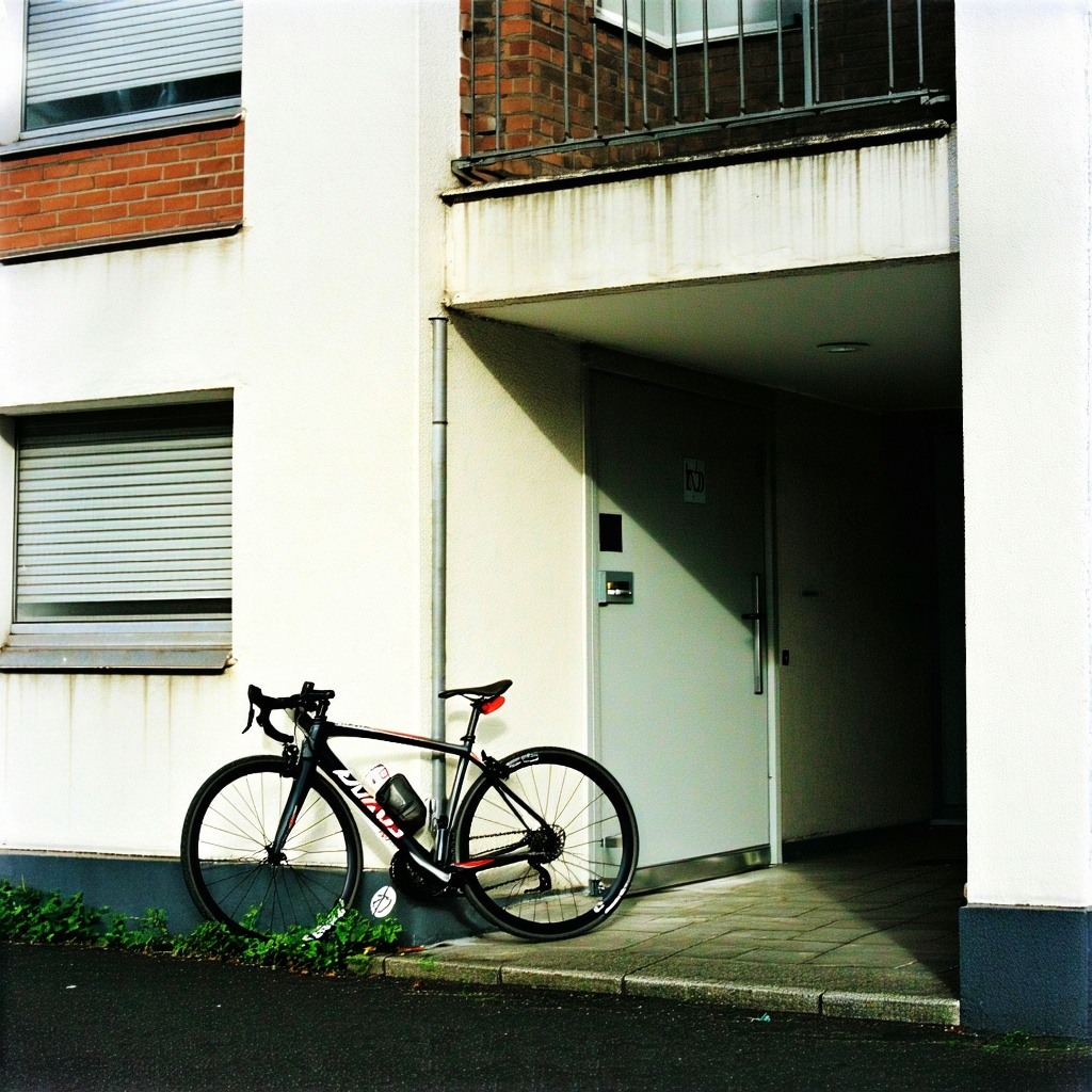 bike blocking the exit of an apartment block bike blocking the exit of an apartment block
